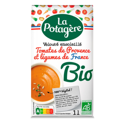 LA POTAGERE Soupe veloutée tomate de Provence et légumes bio 4 personnes 1l