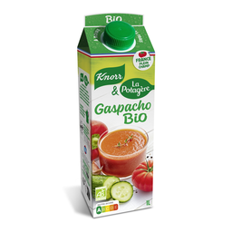 LA POTAGERE Gaspacho rouge tomates et huile d'olive vierge extra bio 1 L