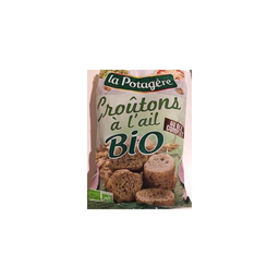 LA POTAGERE Croûtons à l'Ail Blé Complet Bio 75 g