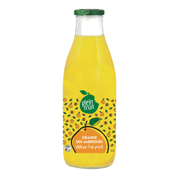 PLEIN FRUIT Pur jus d'orange des Amériques Plein Fruit, brique de 1l