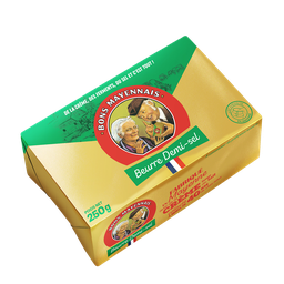 BONS MAYENNAIS Beurre demi-sel BON MAYENNAIS, 80%MG, plaquette de 250g