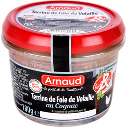 ARNAUD Terrina de fígado de aves Label Rouge com Cognac 180 g
