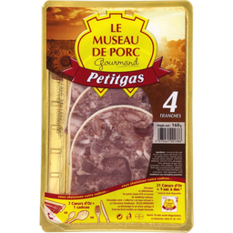 PETITGAS Museau de porc gourmand 4 fatias 160 g