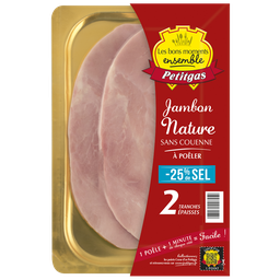 PETITGAS Fiambre natural VPF 25% menos sal, 2 fatias grossas 160 g