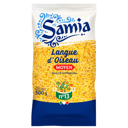 SAMIA Pâtes Langue d'Oiseau Moyen n°13 500 g
