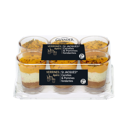 GUYADER Verrines de Vieiras con Zanahorias y Manzanas 240 g