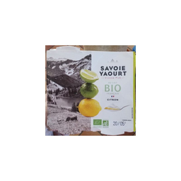 SAVOIE YAOURT Bicouche Citron Bio 4 x 125 g