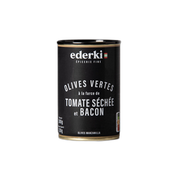 EDERKI Olives vertes à la farce de tomate séchée et bacon 130g