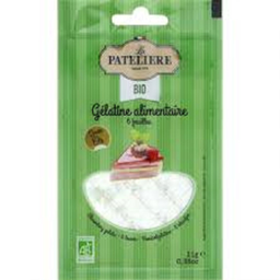LA PATELIERE Gélatine alimentaire bio 6 feuilles 11 g