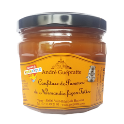 ANDRE GUEPRATTE Mermelada de manzana estilo tatin con caramelo de mantequilla salada de Isigny 370 g