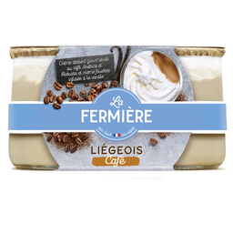 LA FERMIERE Crema Liégeoise café 2 pots de 130 g