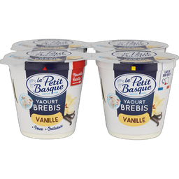 PETIT BASQUE Yaourt de brebis à la vanille 4x115g