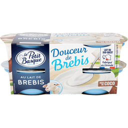 LE PETIT BASQUE Creme de sobremesa de leite de ovelha, coco 4x100g