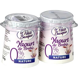LE PETIT BASQUE Sheep Milk Yogurt 0% Plain, 2 x 125 g