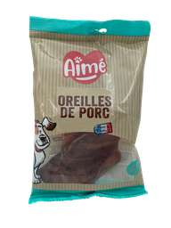 AIME Orelhas de porco para cão, embalagem de 2