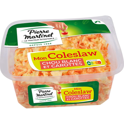 PIERRE MARTINET Mon Coleslaw chou blanc et carottes la barquette de 300g