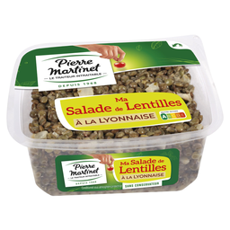 PIERRE MARTINET Salades crudités lentilles à la lyonnaise PIERRE MARTINET