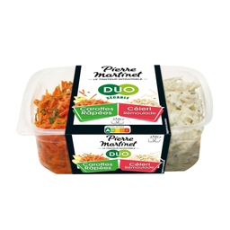 PIERRE MARTINET Duo - Carottes râpées & céleri rémoulade les 2 barquette de 125g