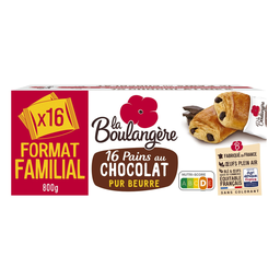 LA BOULANGERE Panes de chocolate pura mantequilla 800 g