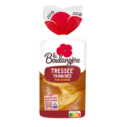 LA BOULANGERE Brioche trenzada en rebanadas pura mantequilla 650 g