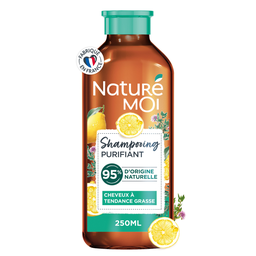 NATURÉ MOI Shampooing purifiant thym & citron bio cheveux gras 250ml