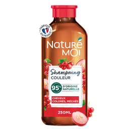 NATURÉ MOI Shampooing couleur éclat pour cheveux colorés et/ou méchés NATURE MOI,flacon de 250ml