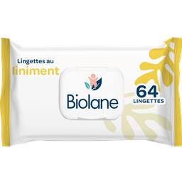 BIOLANE Lingettes au liniment l'huile d'olive pour bébé 64 lingettes