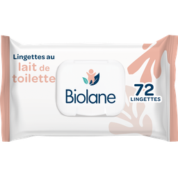 BIOLANE Lingettes bébé Nettoyantes Corps et Visage Lait de Toilette