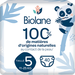 BIOLANE Couches naturelles 0% taille 5 ( 11- ) 40 couches 25 kg