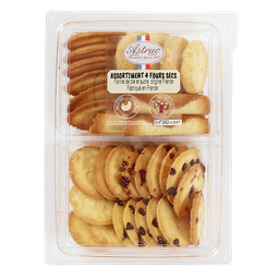 ASTRUC Assortiment petits fours secs, PATISSERIE, 4 variétés, 20 pièces, 250g
