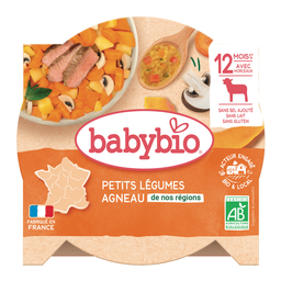 BABYBIO Menu du Jour Navarin vegetais e borrego francês BIO, prato de 230 g