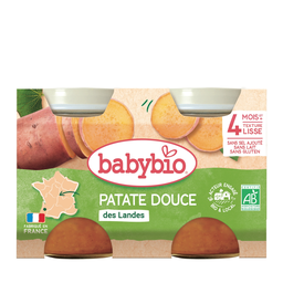 BABYBIO Puré de batata-doce bio 2x130g