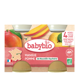 BABYBIO Compota de Maçã e Manga Biológica 2x130g