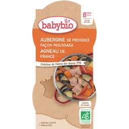 BABYBIO Taça de moussaka de cordeiro 2 x 200 g