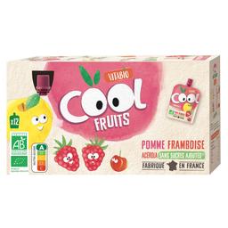 VITABIO Compote pomme framboise acérola Bio 12x90g