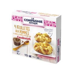 COMPAGNIE ARTIQUE Folhado de maçã e creme de caramelo salgado Carabreizh 4 x 80 g