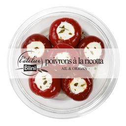 ATELIER BLINI Poivrons Ricotta Ail et Origan ATELIER BLINI