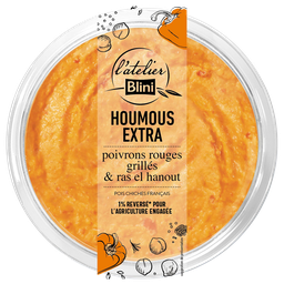 ATELIER BLINI Houmous Extra Poivrons Rouges Grillés Ras el Hanout ATELIER BLINI