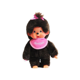 BANDAI Monchhichi Menina Babete Rosa