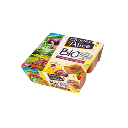 CHARLES & ALICE Puré de Manzana e Higo Bio 4 x 95 g