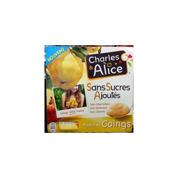CHARLES & ALICE Compote Pomme Coing 4 x 97 g