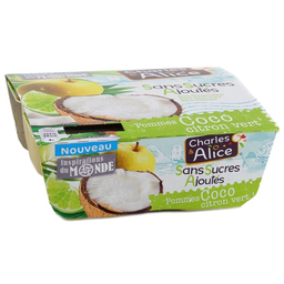 CHARLES & ALICE Spécialité Pommes Coco Citron Vert 4 x 97 g