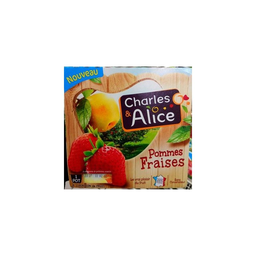 CHARLES & ALICE Spécialité de Pommes Fraises 4 x 100 g
