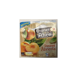 CHARLES & ALICE Purée d'Abricots Sans Sucres Ajoutés 4 x 100 g