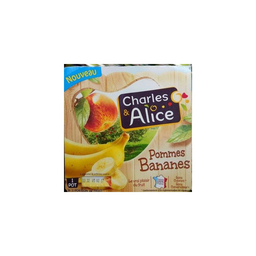 CHARLES & ALICE Spécialité de Pommes Bananes 4 x 100 g