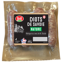 MOSSIEUR POLETTE Saucisse Diot de Savoie nature 4x90 g