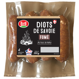 MOSSIEUR POLETTE Saucisses Diots de Savoie fumés 360 g