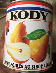 DEL MONTE 4X4 Poire sirop kody