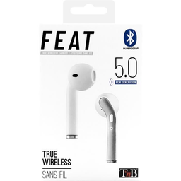 TNB Auriculares TWS FEAT com caixa de carregamento branco