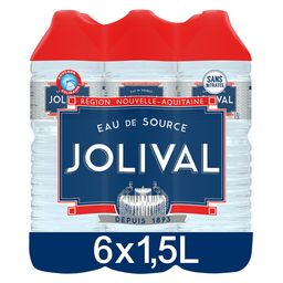 JOLIVAL Agua de manantial 6 x 1,5 L